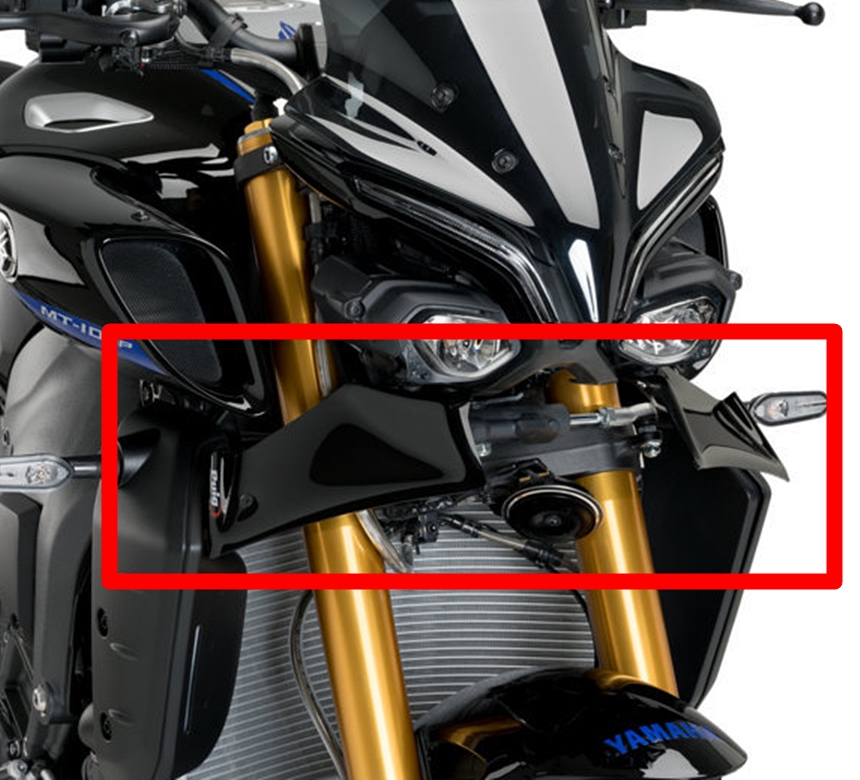 Puig_Naked_Front_Downforce_Spoiler___schwarz___Yamaha_MT_10_21471N_3 Puig Naked Front Downforce Spoiler - schwarz - Yamaha MT-10 /SP 2022-24  - 21471N