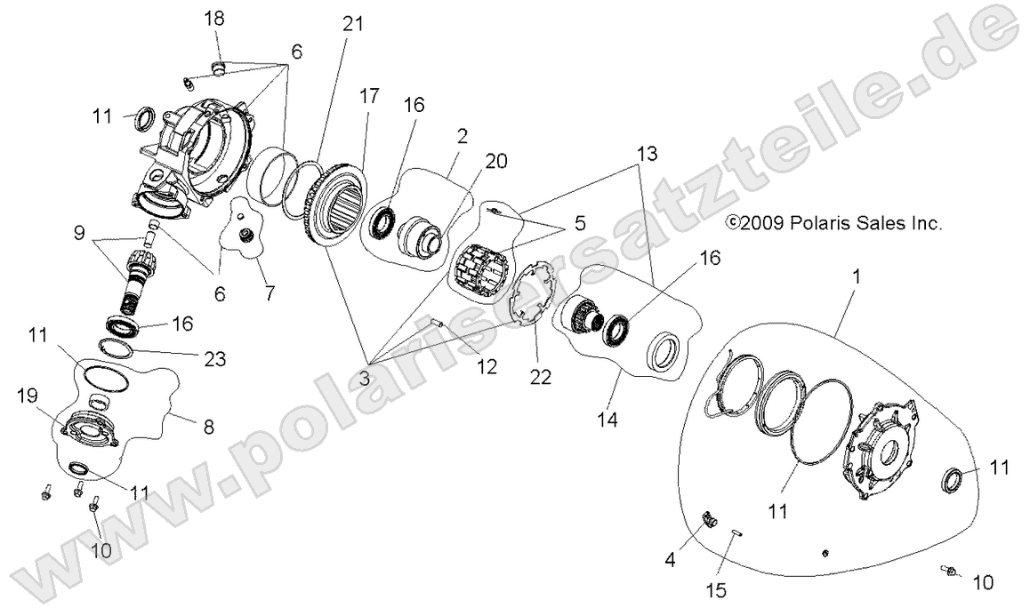 DRIVE TRAIN, FRONT GEARCASE