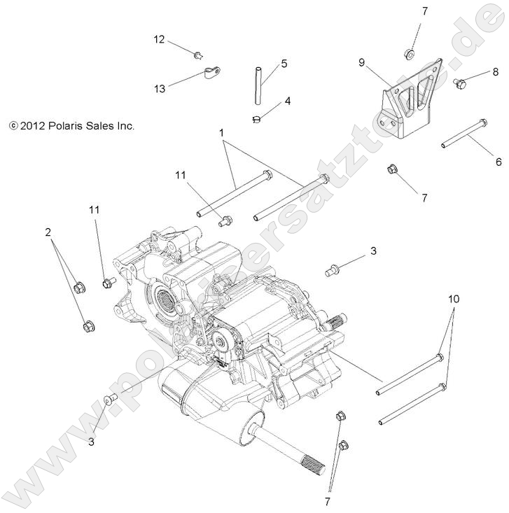 DRIVE TRAIN, MAIN GEARCASE MOUNTING DRIVE TRAIN, MAIN GEARCASE MOUNTING
