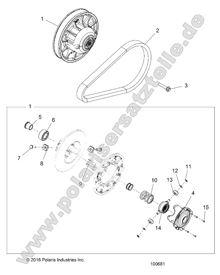 Drive Train, Secondary Clutch Drive Train, Secondary Clutch