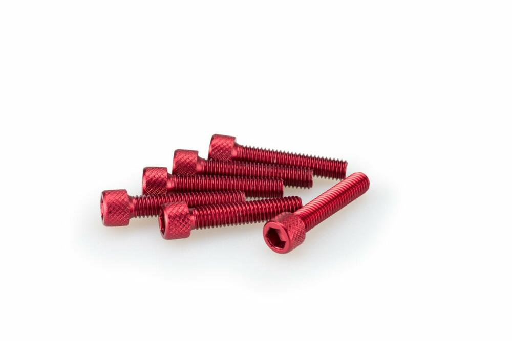 PUIG INBUS-SCHRAUBEN-KIT M6X30MM. ROT - 0258R