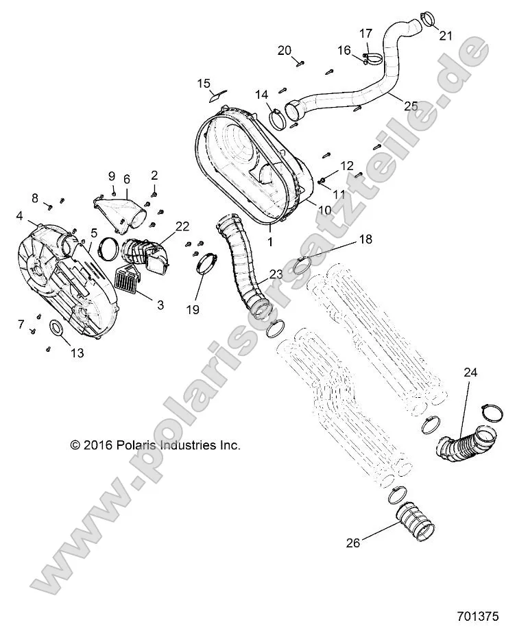 Drive Train, Clutch Cover and Ducting Drive Train, Clutch Cover and Ducting