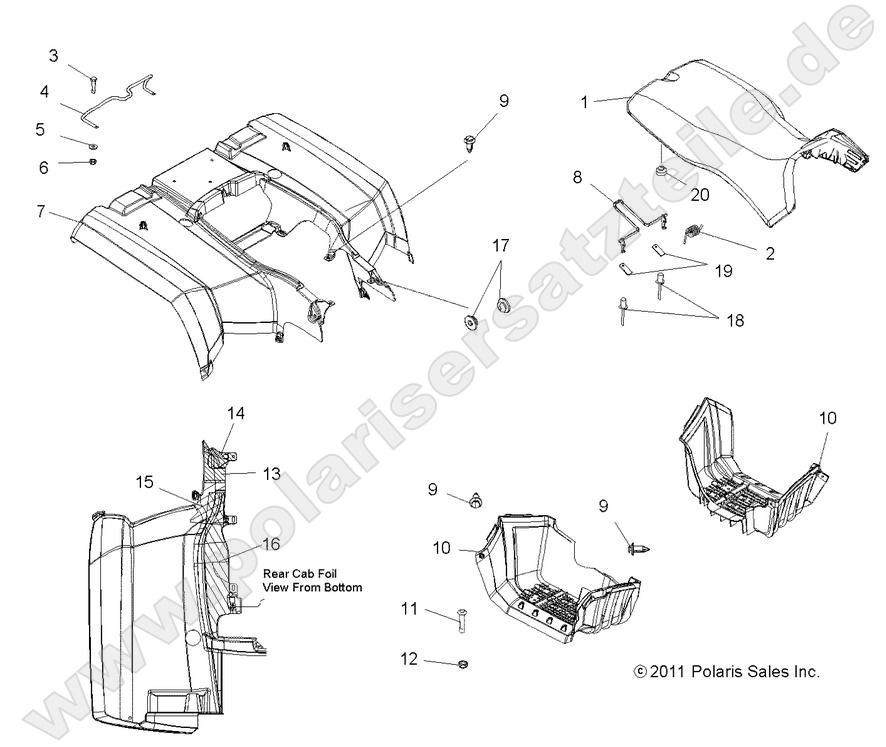 BODY, REAR CAB, SEAT and FOOTWELLS
