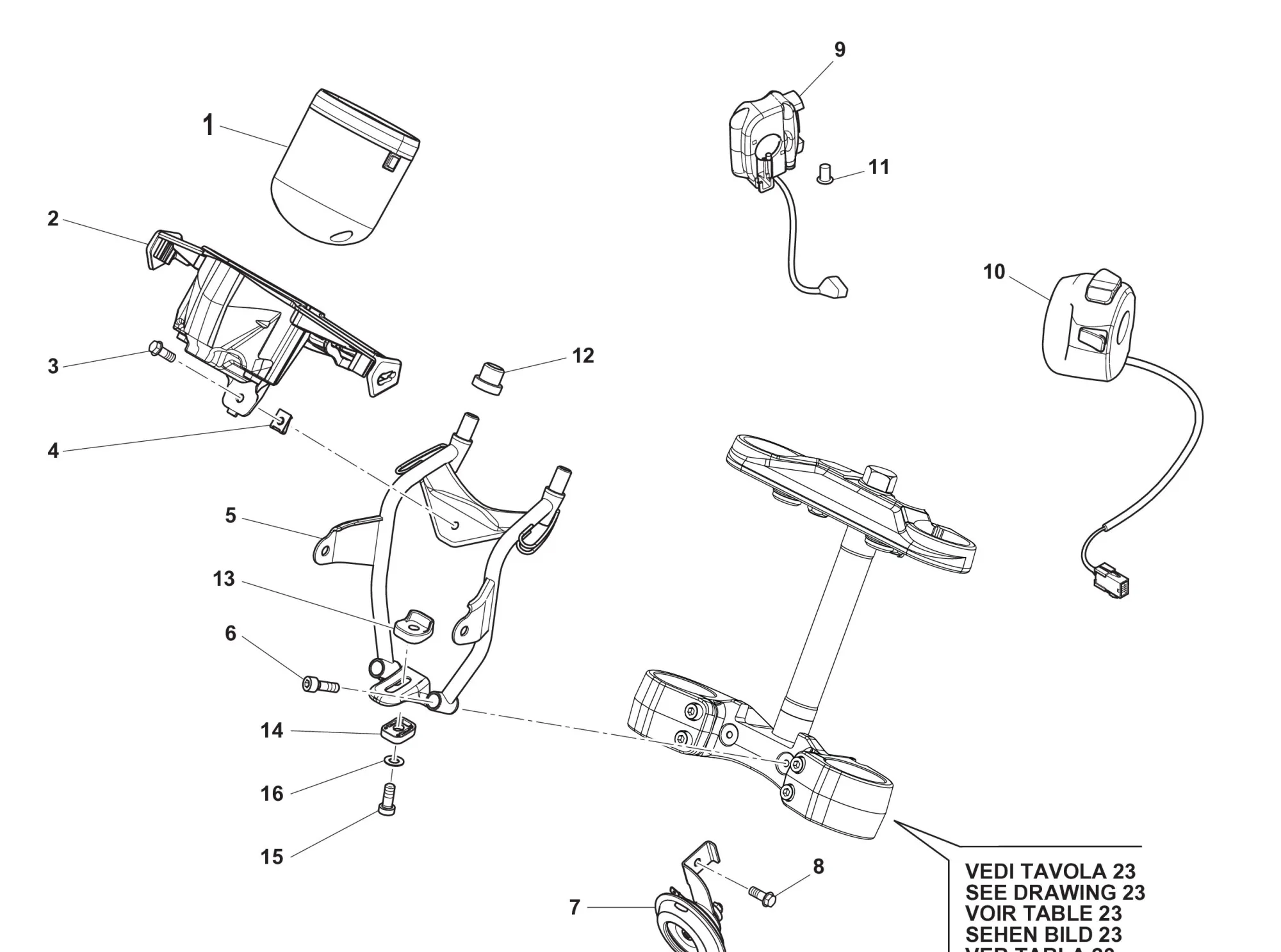 Tachometer / Lenkerschalter
