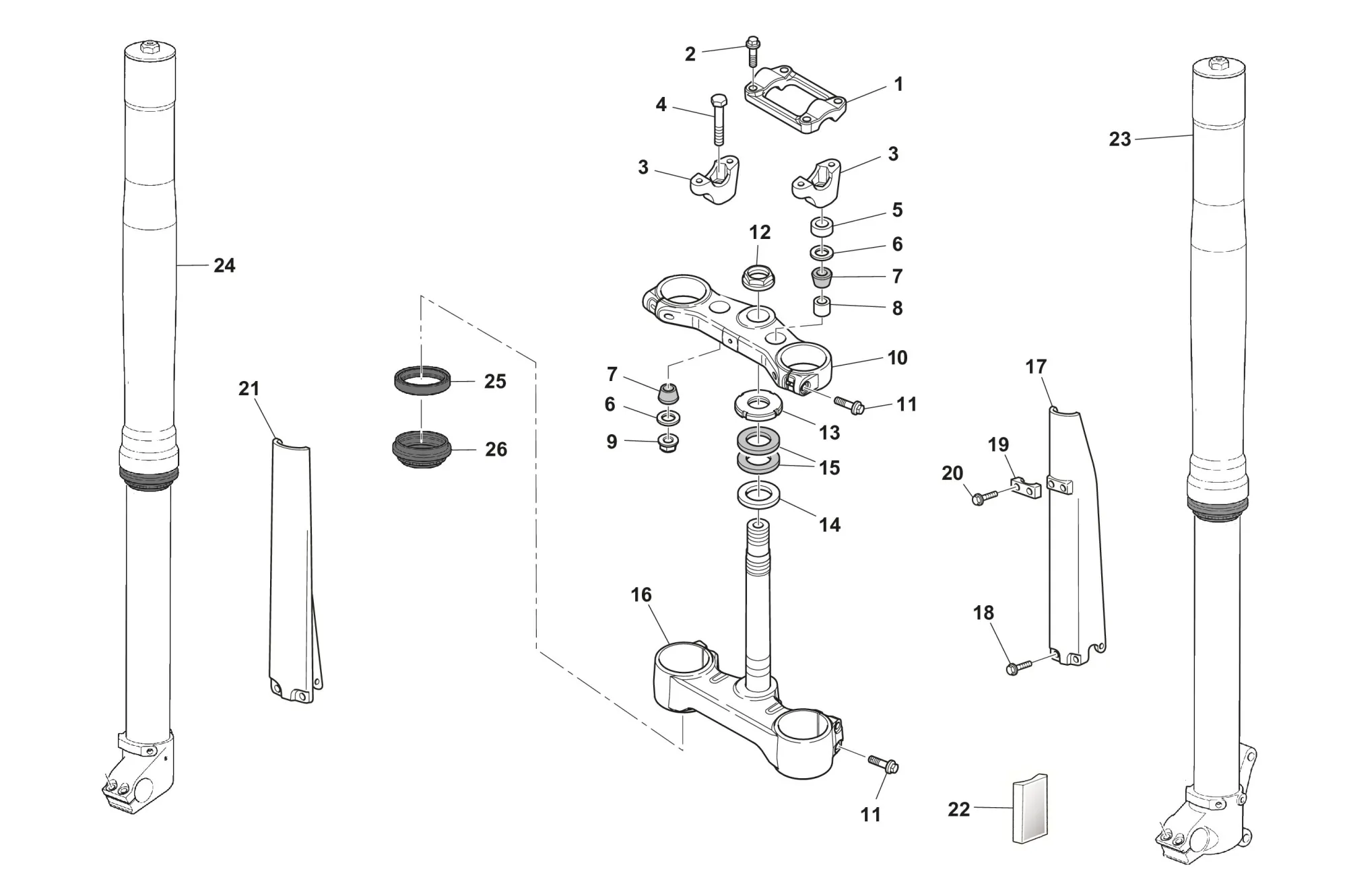 Gabel / Gabelbrücke RS 300 / 500 Gabel / Gabelbrücke RS 300 / 500