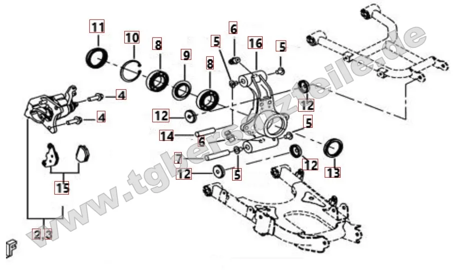 Hinterradachse Hinterradachse