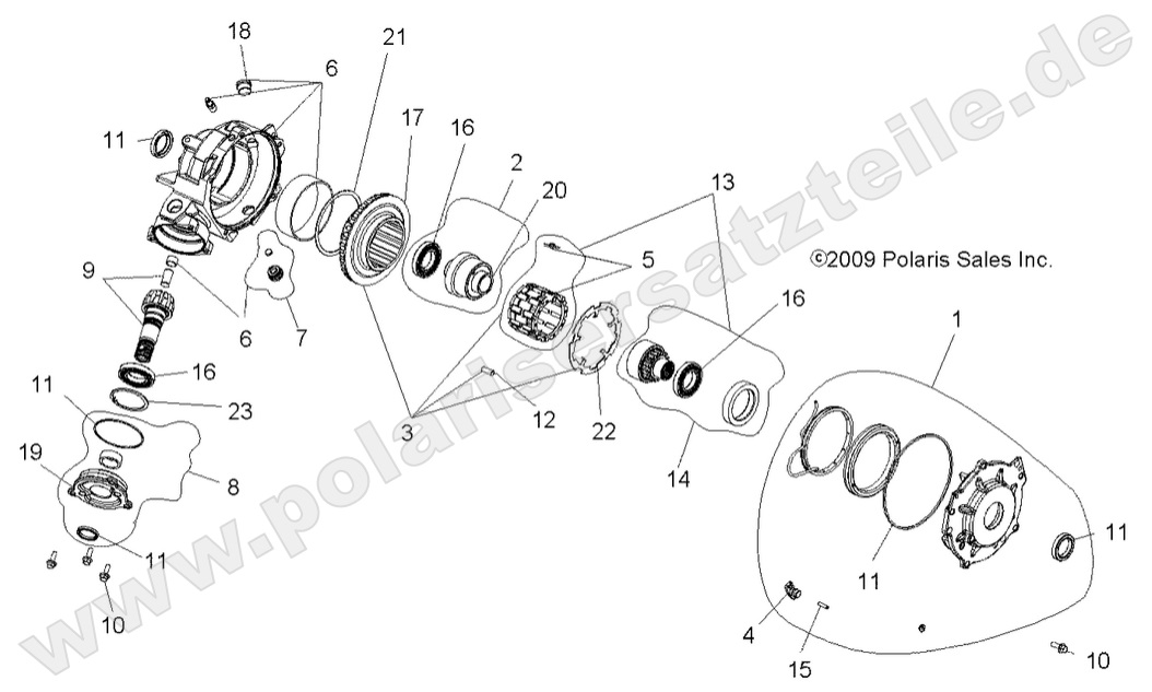 DRIVE TRAIN, FRONT GEARCASE (Built 11/02/09 to 3/08/10) DRIVE TRAIN, FRONT GEARCASE (Built 11/02/09 to 3/08/10)