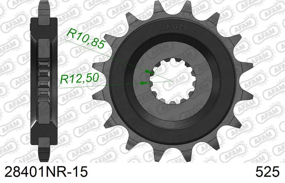 AFAM Kettensatz Stahl 525 XMR3 15x45 - Suzuki SV 650 N 1999-10 - 01473136