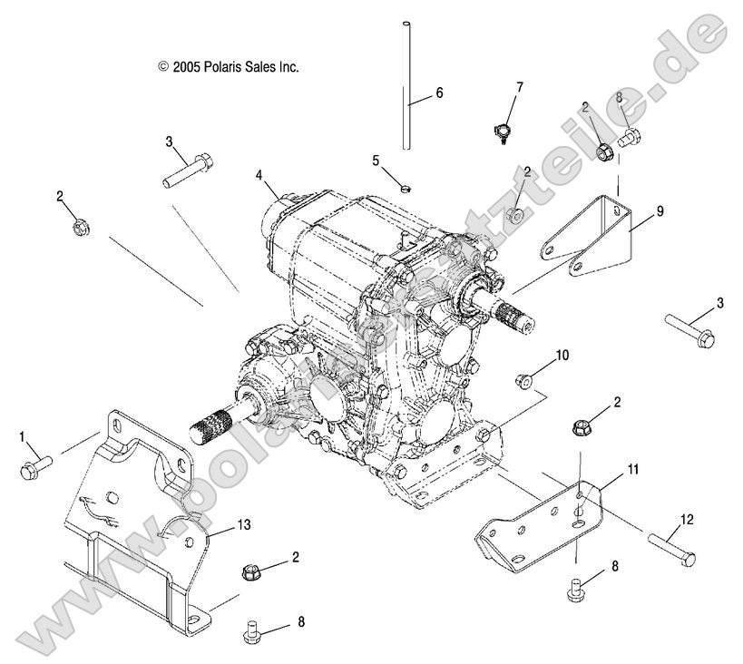DRIVE TRAIN, MAIN GEARCASE MOUNTING