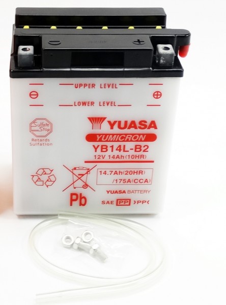 Yuasa YB14L-B2 Blei-Säure Batterie 12V 14AH - trocken ohne Säure (CB14L-B2)